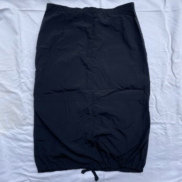 Black Vintage Garage Cargo Parachute Midi Skrit - Picture 4 of 4